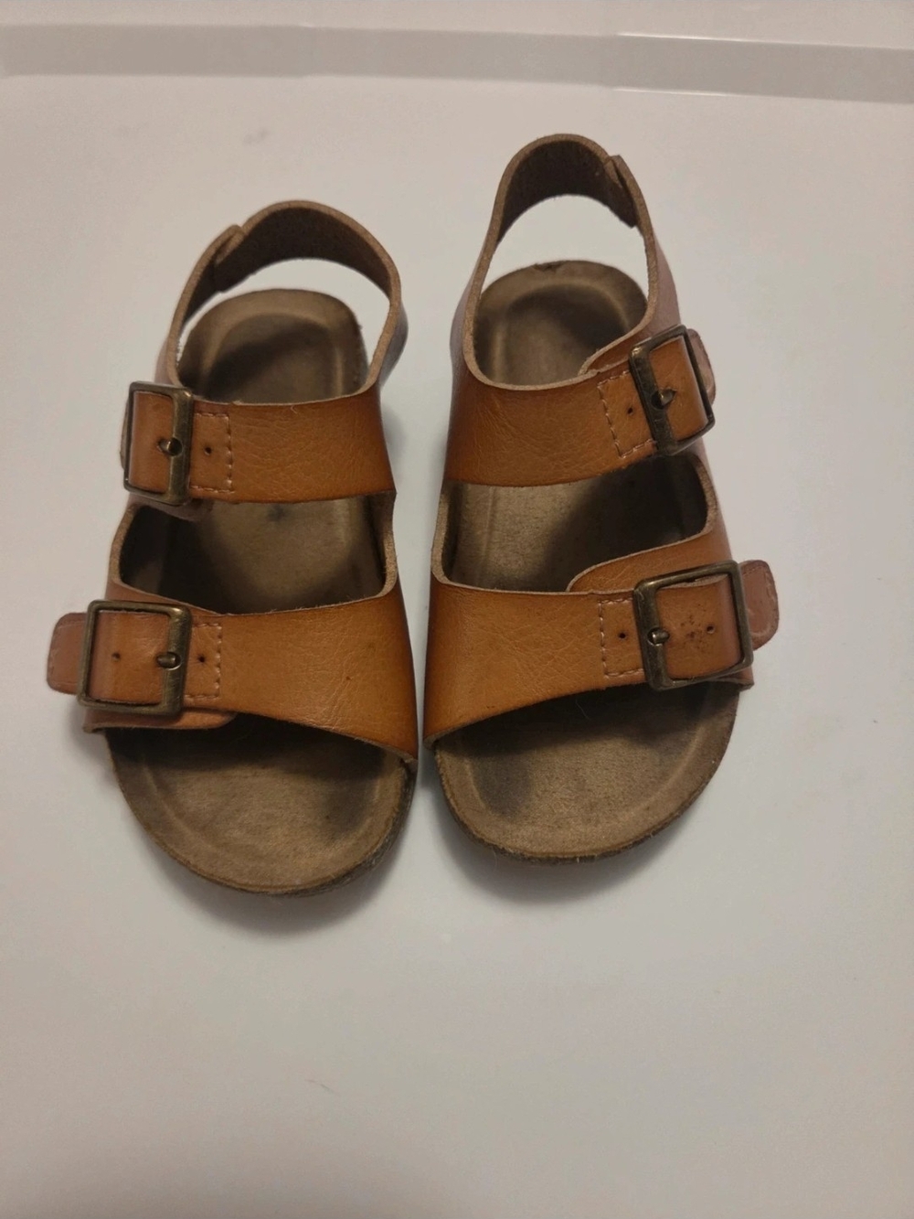 Cat & Jack Tan Buckle Strap Kids Sandals